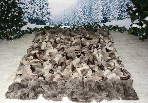 Echtpelzdecke Doppelgröße - Tagesdecke Ehebett